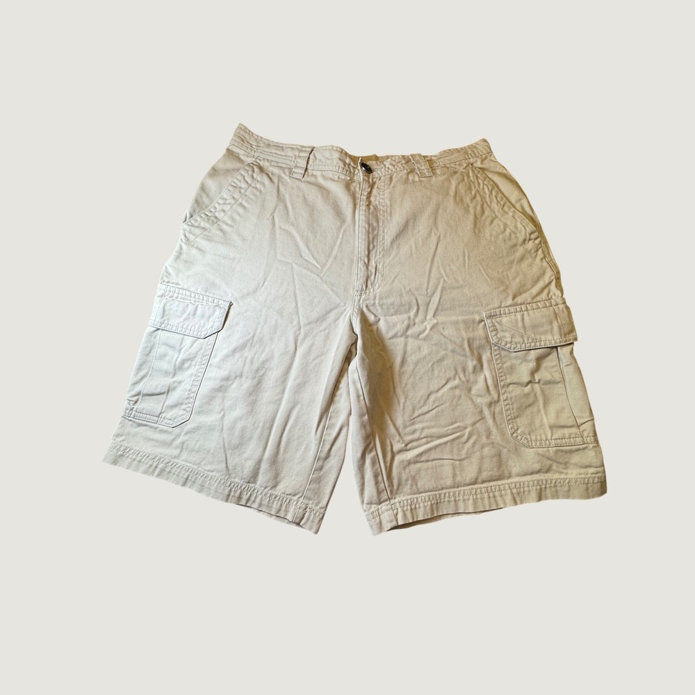 Columbia Sportswear Mens 32 Tan Omni-Shade Cargo Shorts Khaki 10 Inseam Hiking